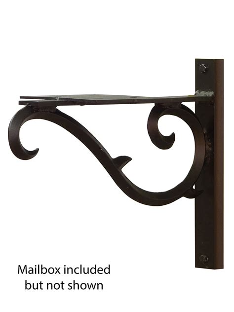 decorative metal mailbox brackets|hardware brackets for mounted mailboxes.